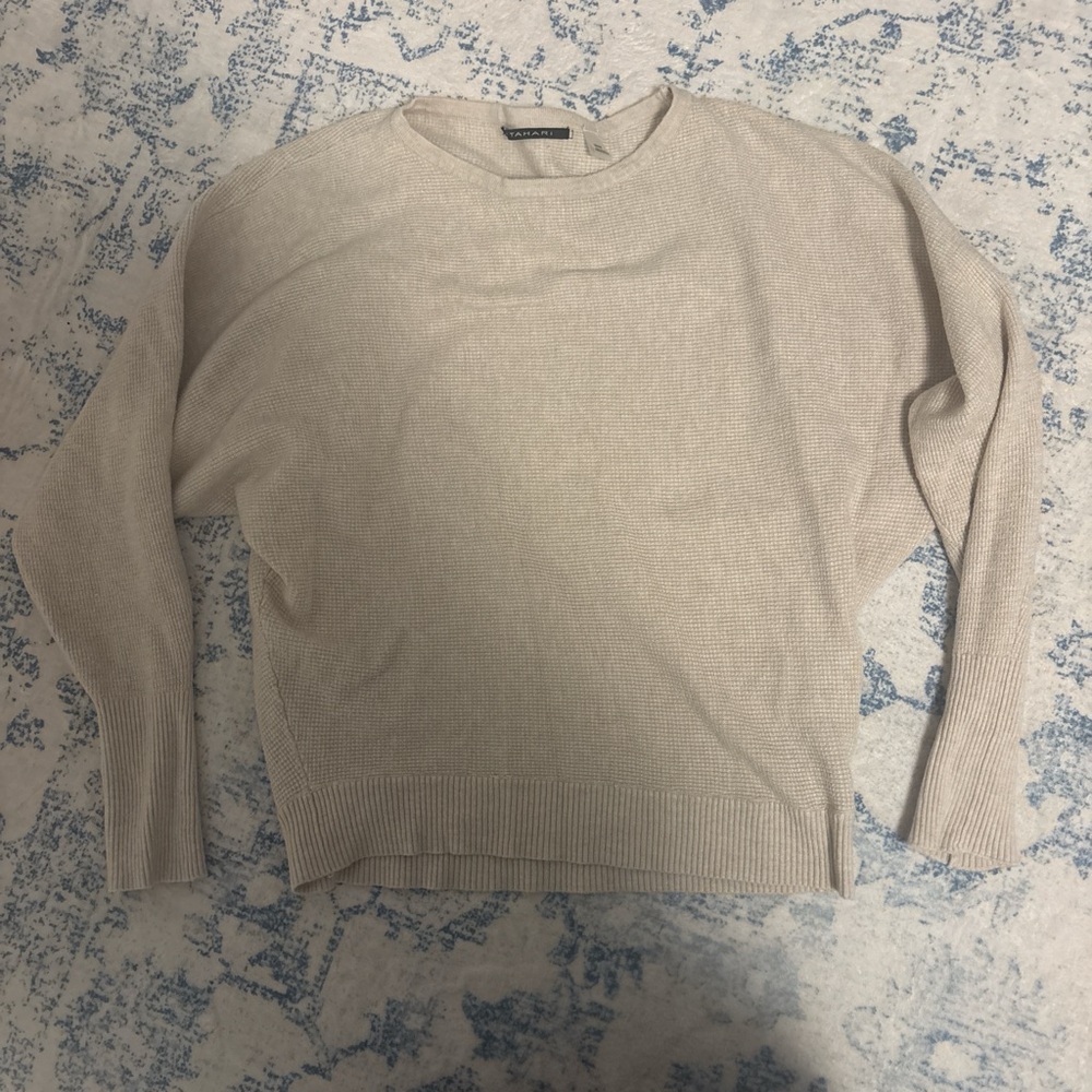 T Tahari Women's Light Beige Sweater